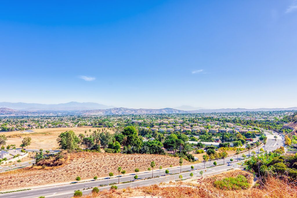Aerial view of Southern California.